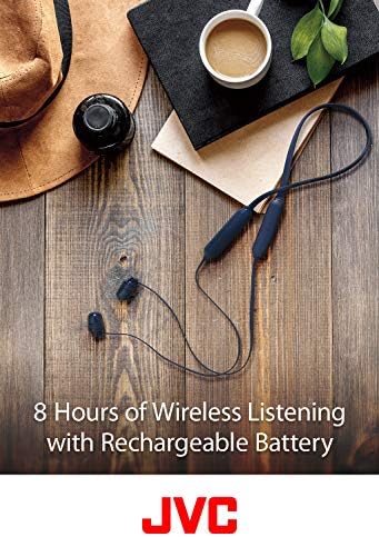 JVC Marshmallow Wireless Earbud Headphones – Stylish Ivory Design, IPX4 Water-Resistant for Active Lifestyles, 8-Hour Battery Life, Flexible Neck Band for Ultimate Comfort, Memory Foam Earpieces for Superior Sound Isolation – Perfect for Commuting, Workouts, and Everyday Use – Seamless Device Compatibility