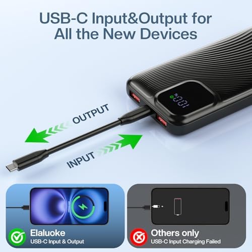 Ultra-Fast 10,000 m Ah Portable Power Bank with USB-C Compatibility – Sleek Battery Pack with LED Display for i Phone 16/15/14/13 Pro, Samsung S24, Google Devices, and i Pads – Your Essential On-the-Go Charging Solution