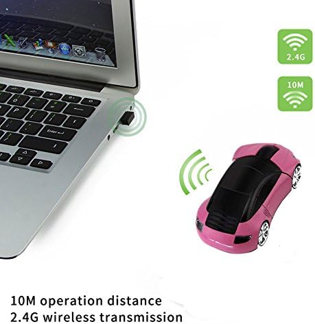 Stylish 2.4 GHz Wireless Car-Shaped Mouse – Fun Red Optical Mouse for Kids & Adults, Compact & Portable with 1600 DPI Precision for Effortless Navigation – Ideal Gift for Gaming & Everyday Use – Seamless USB Connectivity for Laptops & Desktops