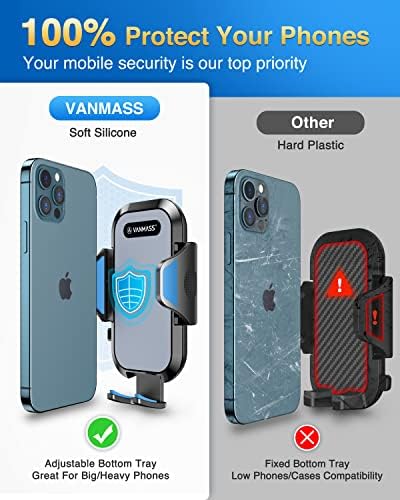 VANMASS Pro Universal Car Phone Mount with 2025 Super Suction Cup – Ultimate Cell Phone Holder for Safe Driving, Compatible with i Phone 16 Pro Max, 15, 14, 13 & Samsung Android Devices – Easy Installation, 360-Degree Rotation, and Enhanced Stability for Windshield, Dashboard, and Vent Use
