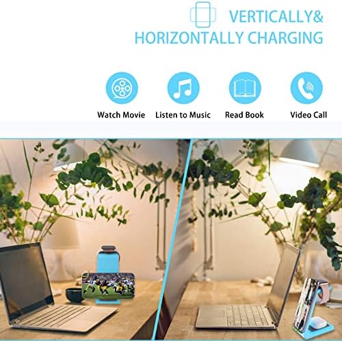 YOCUNKER 3-in-1 Qi Wireless Charging Dock – Efficient Space-Saving Solution for i Phone 14/13/12/11 Pro Max, Apple Watch Series 7/SE/6/5/4/3/2 & Air Pods 3/Pro/2 – Fast, Reliable Power with Enhanced Safety Features – Streamline Your Charging Experience and Declutter Your Workspace with This Sleek, Compact Design