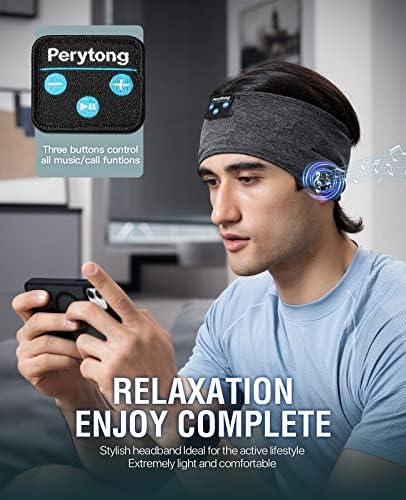 Perytong Wireless Bluetooth Sports Headband Headphones – Ultimate Comfort & Crystal-Clear Sound for Sleep, Yoga & Jogging – Perfect for Insomnia Relief, Meditation, and Easy Device Pairing