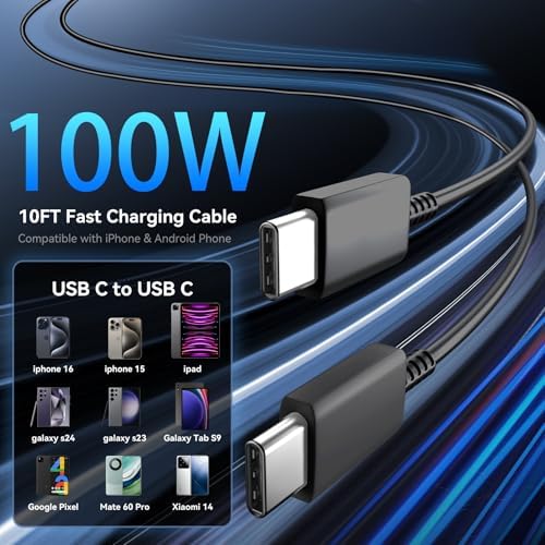 Elevate Your Charging Experience with the 45 W Super Fast USB-C Charger and 6.6 FT Cable – Optimal for i Phone 16 Pro Max, i Pad, and Android Devices – Compact, High-Efficiency Power Adapter with Advanced Safety Features for On-the-Go Users