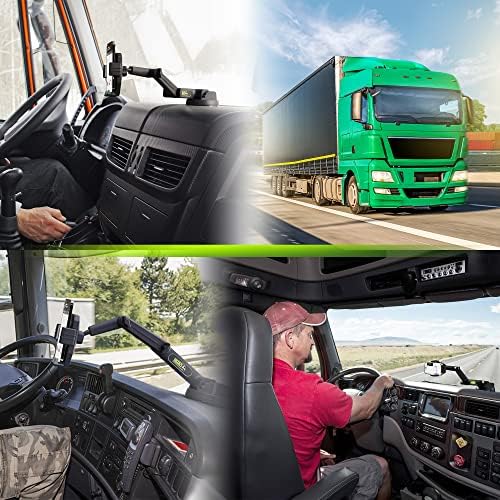 Heavy-Duty Truck Phone Mount – Super Suction Cup Holder with 16.9-Inch Adjustable Arm for i Phone & Samsung – Secure, Stable Dashboard & Window Installation for Commercial Truckers – Ultimate Navigation Companion