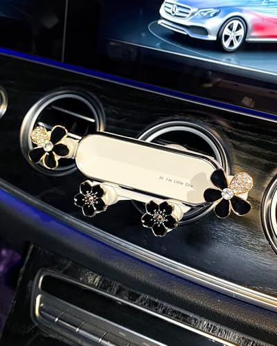 Elegant White Flower Air Vent Phone Holder by BNTR – Stylish Car Cellphone Mount for Smartphones, Perfect Stocking Stuffer Gift – Durable and Functional Vehicle Accessory for Safe Driving and Hands-Free Calls