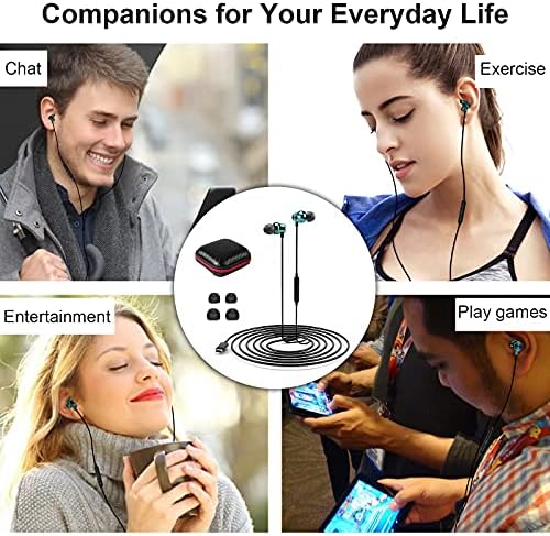 TITACUTE USB C Wired Earbuds – Noise Cancelling In-Ear Headphones for i Phone 15 Pro Max, Samsung Galaxy S23 FE, and More – Superior Sound Quality with Built-in Microphone, Lightweight Design for Comfortable All-Day Listening, Universal Compatibility for i Pads, Pixel Phones, and One Plus – Perfect for Commuting, Workouts, and Relaxation