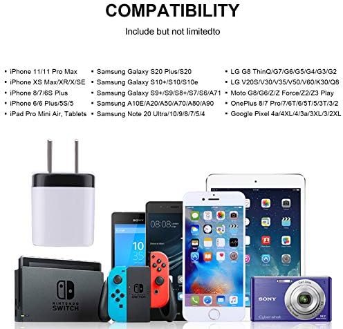 Fast Charging USB Charger Plug 10 Pack – Universal Wall Outlet Adapter for i Phone 16 Pro Max, Samsung Galaxy S25 Ultra, Google Pixel 9 a – Compact Design for Quick Power Boosting and Enhanced Device Compatibility