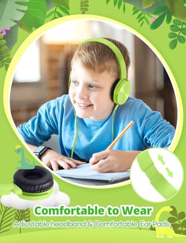 Premium Dual Pack Kids’ Classroom Headphones – Foldable & Swivel Design for Ultimate Portability – High-Definition Stereo Sound with 3.5 mm Jack – Comfortable Over-Ear Fit in Eye-Catching Blue & Pink – Robust Wired Headphones Tailored for K-12 Learning Environments