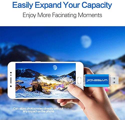 WANSENDA 64 GB OTG USB Flash Drive – 2-in-1 USB 3.0/3.1 & Type-C Storage for Android Devices, PC & Mac – Fast File Transfers with Stylish Red Design for Effortless Data Management