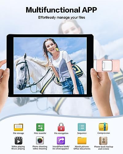 256 GB i Phone Photo Stick – High-Speed USB Flash Drive for Effortless Data Transfer & External Storage for i Phone/i Pad/PC (Sleek Blue Design) – Expand Your Memory with Style and Reliability