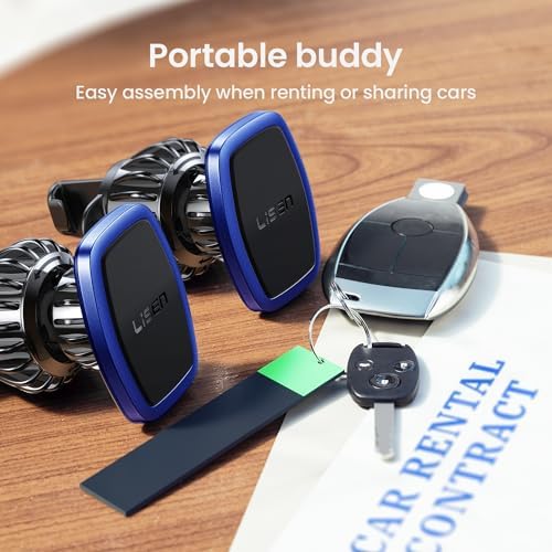 LISEN Dual Pack Magnetic Phone Holder for Car Vent – Military-Grade 6 Magnet System for Ultimate Stability, Compatible with i Phone 16/15/14/13 Pro Max Plus and Samsung S25 – Effortless Installation and Universal Fit for All Vehicles