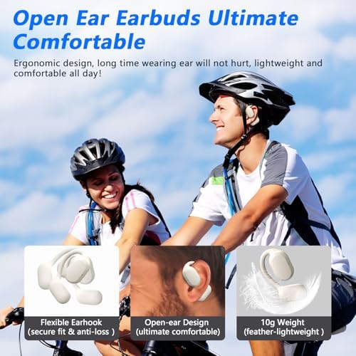 Enhance Your Sound Experience with BANIGIPA Bluetooth 5.4 Open Ear True Wireless Earbuds – Ultra-Lightweight Headphones Featuring Detachable Noise-Canceling Boom Mic for Crystal-Clear Communication and Immersive Listening. Designed for Fitness Enthusiasts and Professionals, These Advanced Earbuds Offer Lightning-Fast Connectivity with Bluetooth 5.4, Ensuring Seamless Multipoint Pairing Across All Your Devices. The Innovative Open Ear Design Balances Superior Audio Fidelity with Essential Situational Awareness, Making Them Ideal for Gym Sessions and Busy Environments. Engineered for Comfort During Extended Wear, These Robust Earbuds Provide Exceptional Sound Quality, Perfect for Any Activity. Transform Your Daily Routine with BANIGIPA Open Ear Headphones, Where Cutting-Edge Technology Meets Versatile Functionality for an Unmatched Auditory Adventure.