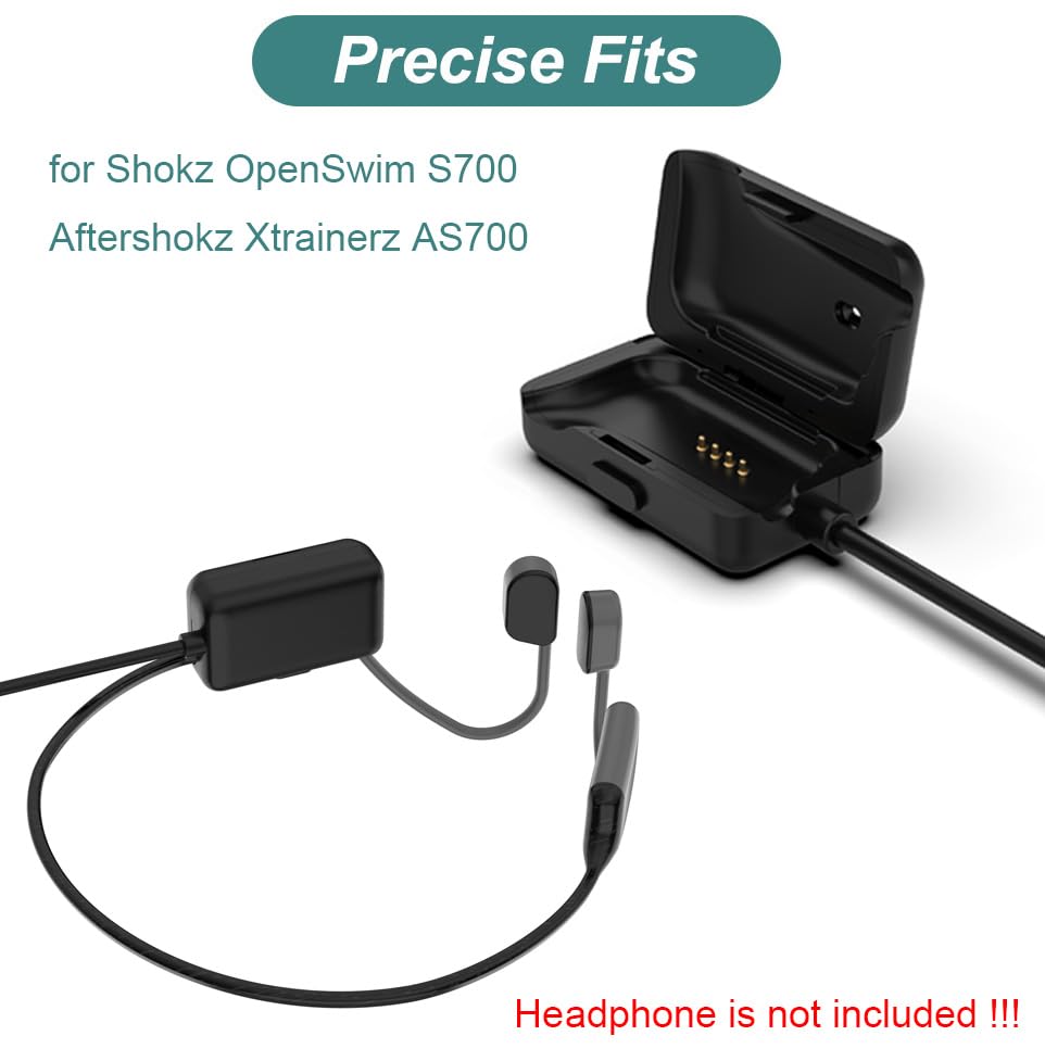 Kissmart Charging Cable for Shokz OpenSwim S700/Aftershokz Xtrainerz AS700, Replacement Charger USB Cable Cord for Shokz OpenSwim/Xtrainerz Headphones – Enhanced Compatibility and Speed
