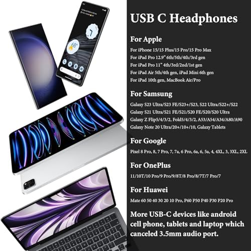 APETOO USB C Wired Earbuds – Exceptional Hi-Fi Stereo Noise Cancelling Earphones for i Phone 16 & Samsung Galaxy S25 – Lightweight Ergonomic Design with In-Line Microphone & Quick Volume Control – Ideal for Music, Gaming, and Effortless Hands-Free Calls – Premium Sound for All USB-C Devices – Experience Comfort and Durability
