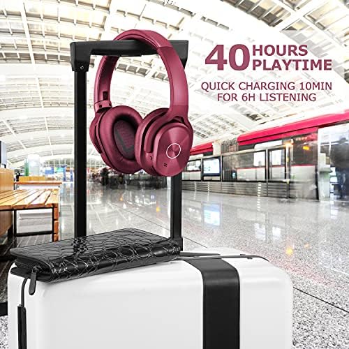 Unleash Immersive Sound Quality with ZIHNIC Rose Gold Bluetooth Headphones – 40-Hour Battery Life, Superior Noise Cancelling, and Plush Earpads for Ultimate Comfort – Perfect for Travel, Daily Commutes, and Home Listening – Seamless Device Pairing for Effortless Enjoyment