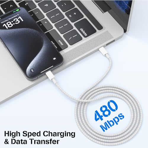 Upgrade Your Charging Experience with the 3-Pack Braided USB C to USB C Cable Set – Versatile Lengths (3.3 FT, 6.6 FT, 10 FT) for Ultra-Fast 60 W Power Delivery, Tangle-Free Durability, Reinforced Connectors for i Phone 16, Galaxy S24, Mac Book Pro & More – Lightweight, Portable, Essential for Home, Office, and Travel Charging Needs