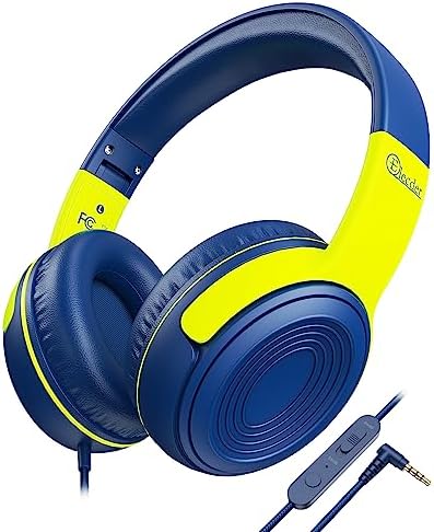 Vibrant Purple/Red ELECDER S8 Wired Kids Headphones with Adjustable Volume Control – Safe Sound Technology (85/94 d B) for Hearing Protection – Comfortable Fit for Growing Children – Perfect for School, Travel, and Play – Built-in Microphone for Effortless Communication – Compatible with Tablets and Smartphones – Durable Design for Everyday Adventures