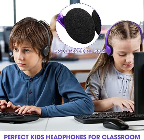 Enhance Classroom Learning with Konohan 32 Pack Adjustable Headphones – Durable Multicolor Wired Earphones for Students and Adults – Superior Audio Clarity and Comfort for Immersive Educational Experiences