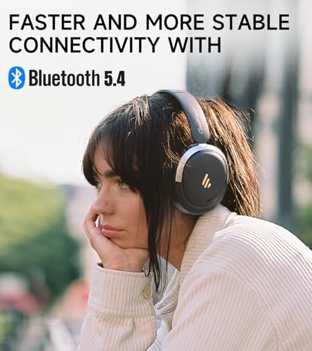 Atom Max Hybrid Active Noise Cancelling Over-Ear Headphones – Ultimate Comfort and Superior Hi-Res Audio Experience with 45-Hour Battery Life, Quick Recharge, Customizable Sound Profiles via Intuitive App, Lightweight Foldable Design, Luxurious Earpads in Elegant Black – Perfect for Travel, Work, or Home Listening