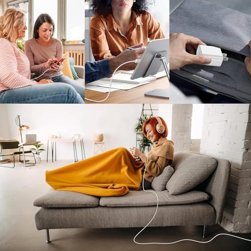 Elevate Your Charging Game with the i Phone 16 Charger Set: 6 ft Type C to C Cable & 3 USB-C Fast Charging Blocks for i Phone 16 Pro Max, 16, 15, 15 Plus, Air Pods Max 2 (2024) & Air Pods Pro 2 nd Gen – Maximum Speed & Compatibility for Effortless Power Anytime, Anywhere