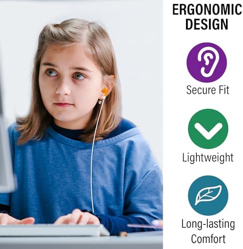 Maeline Bulk 30-Pack Wired Earbuds: High-Fidelity Tangle-Free Stereo Headphones for Educational Settings and Travel Adventures – Ergonomic Multicolor Design with Universal 3.5 mm Compatibility for Smartphones, Tablets, and Laptops – Ideal for K-12 Classrooms and University Use