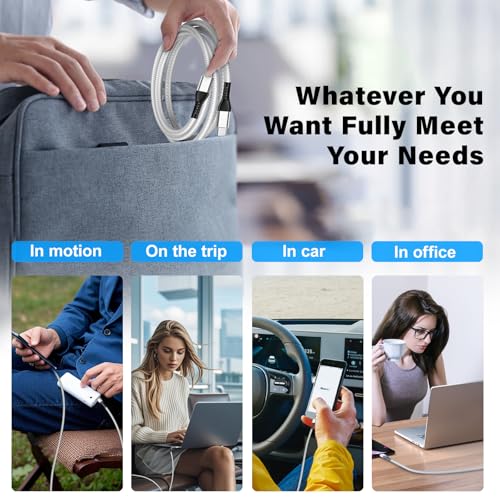 Premium 10 FT USB C to USB C Charger Cable – Dual Pack 100 W Fast Charging, Nylon Braided Design for i Phone 16 Series, Mac Book, and Samsung Galaxy S24 – Stylish Pink Color for Enhanced Durability and Flexibility