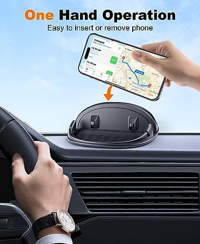 Beeasy Anti-Slip Dashboard Phone Mount – Versatile Hands-Free Holder for i Phone, Samsung & Android Devices – Enhanced Stability for Safe GPS Navigation – Compact Design for All Vehicle Dashboards – Ideal Driving Accessory for Ultimate Convenience