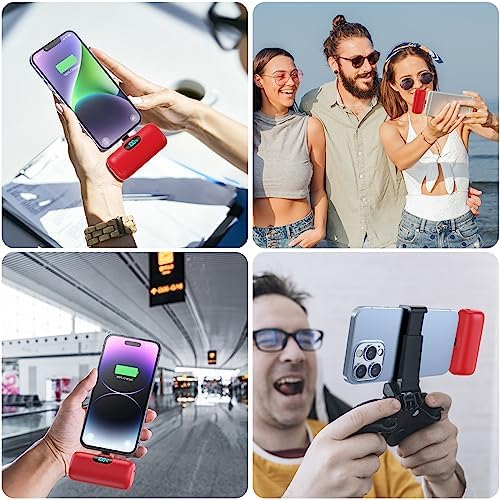 Compact Pink Portable Charger for i Phone – 5000 m Ah PD Fast Charging Power Bank, Lightweight Mini Battery Pack Compatible with i Phone 14/14 Pro Max/13/13 Pro/12 Pro/11/XS/XR/X/8/7/6 – Stylish and Versatile Backup Solution for On-the-Go Power