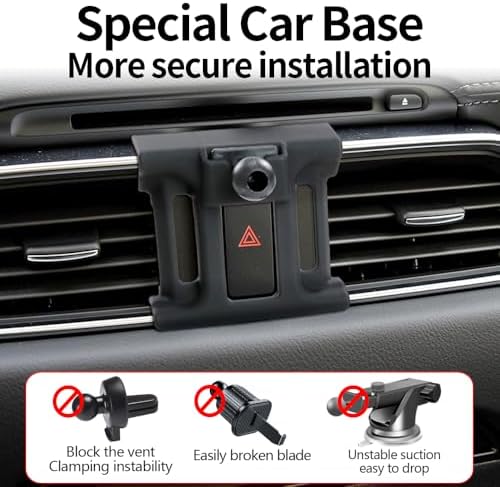 Mazda CX-5 2013-2016 Custom Fit Car Phone Holder – 360-Degree Rotation Dashboard Mount for Enhanced Navigation & Safety – Sleek Mobile Device Cradle Accessory for Ultimate Driving Convenience