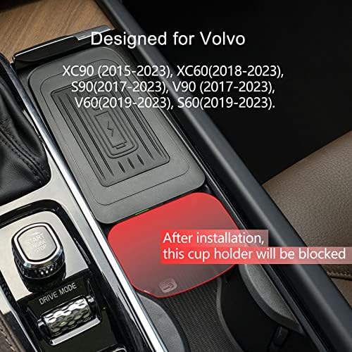 Upgrade Your Volvo’s Interior with the High-Speed Qi Wireless Charger – Effortless Smartphone Power for XC90, S90, V90, XC60, V60, S60 (2017-2025) – Clutter-Free Charging Solution for Modern Drivers