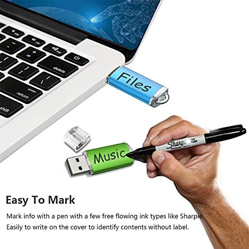 K&ZZ 5 Pack Multicolored 64 GB USB Flash Drives – High-Speed USB 2.0 Thumb Drives for Seamless Data Storage and Transfer – Ideal Portable Jump Drives for PC and Laptop Users – Vibrant and Durable Memory Stick Set for Effortless File Management