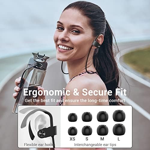 Ultimate Bluetooth 5.3 Waterproof Sports Earbuds – IPX7 Rated, 16-Hour Playtime, Noise Cancelling Mic, and Powerful Hi-Fi Bass for Active Lifestyles – Ideal for Gym and Running Enthusiasts