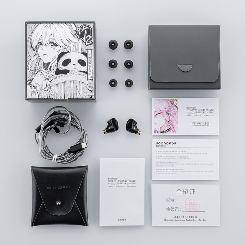 Moondrop CHU II USB-C Dynamic Driver In-Ear Monitors – High-Performance Sound for Audiophiles, Ergonomic Comfort for All-Day Wear, Built-In Microphone for Hands-Free Calls, Fast Connectivity for Seamless Use