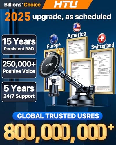 2025 Enhanced Mag Safe Car Phone Mount – 80 LBS Ultimate Suction Power & Military-Grade Strength for i Phone 16, 15, 14 Pro Max & Mini – 360° Rotatable Magnetic Holder for Secure Dashboard & Windshield Use – Effortless Navigation & Hands-Free Communication