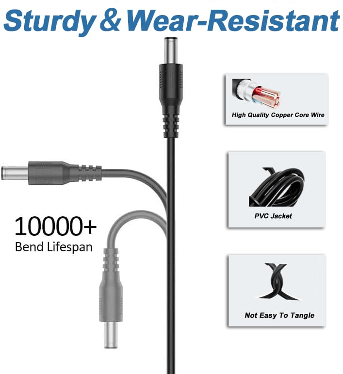 15 V Power Adapter for Neewer Ring Lights – Fast Charging Solution for NW-150480 D2, 14/18 Inch Models with 5 ft Cable – Optimal Performance & Enhanced Compatibility for Photographers and Creators