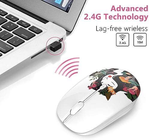 Ultra-Quiet Wireless Mouse with Nano Receiver – Perfect for PC, Laptop & Mac Book | Portable Optical Mice for Effortless Navigation | Ergonomic Design for Comfort & Productivity | Ideal for Mobile Professionals & Students