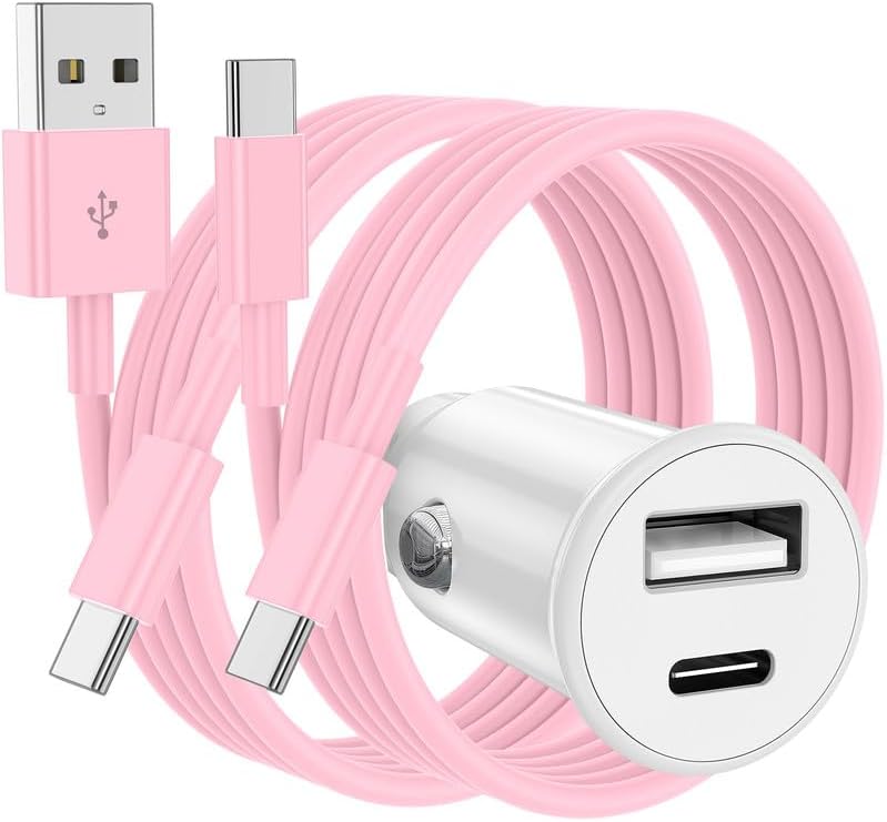 High-Power USB C Car Charger for i Phone 16 & 15 Series – 40 W Dual Port Fast Charging Adapter with 3 FT USB-C to C & A to C Cables – Versatile Compatibility for i Pad, Samsung, and More – Compact Design for On-the-Go Convenience and Enhanced Safety Features