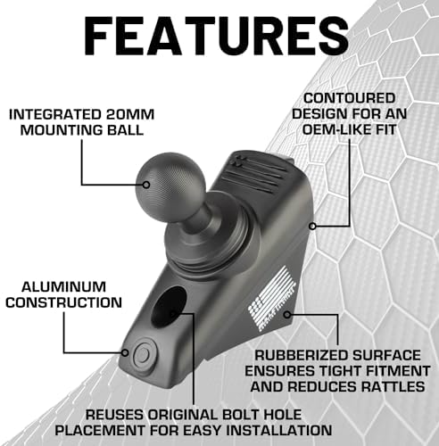 Elevate Your Jeep Adventure with the Ultimate A-Pillar Device Mount for 2018-2023 Jeep Wrangler JL & 2020-2023 Gladiator – Secure 20 mm Ball Holder for Enhanced Accessibility and Off-Road Resilience, Perfect for Navigating and Staying Connected During Your Journeys