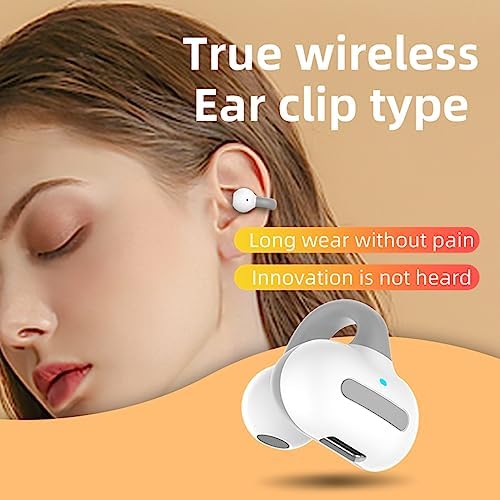 Revolutionary Open Ear Bluetooth Ear Clip Headphones – Premium Bone Conduction Wireless Earbuds for Active Lifestyles, Ideal for Running, Cycling, and Workouts (Black) – Unmatched Comfort and Safety Features