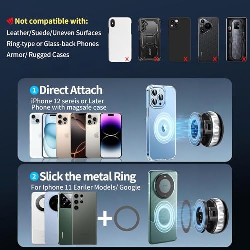 2025 Advanced Vacuum Suction Magnetic Phone Holder – Ultra-Foldable 360° Adjustable Car Mount for Seamless Hands-Free Connectivity in Vehicles, Gyms, and Smooth Surfaces – Universal Compatibility for Optimal Device Stability and Convenience