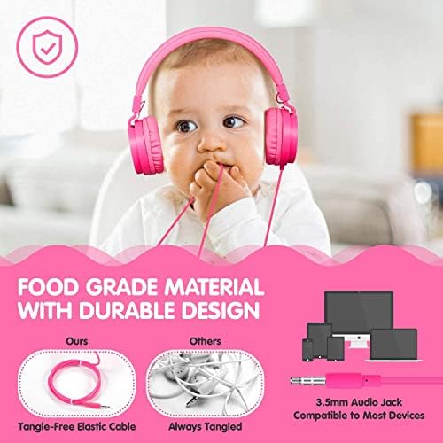 Premium ONTA Kids Headphones – Comfortable Noise-Canceling On-Ear Headset for Young Learners | Durable Wired Earphones Designed for School, Travel, and Home | Perfect Fit for i Pads, Smartphones, and Laptops | Unmatched Sound Quality for Ages 3+