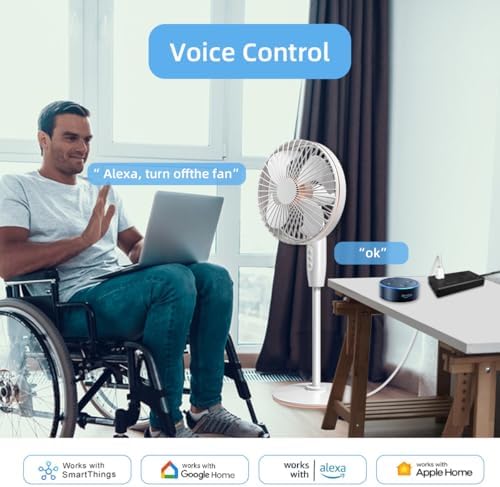 Smart Power Strip with Voice Control – Usee Link 4 AC Outlets & 4 USB Ports (2 A, 2 C) Surge Protector, 5 ft Cord, Wi-Fi Enabled for Alexa & Google Home, No Hub Required, Sleek Black Design for Modern Charging Solutions