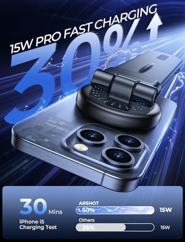 Mag Safe Magnetic Car Charger Mount: 15 W Wireless Fast Charging Holder with Adjustable Aluminum Arm for i Phone – Secure Grip and Optimal Viewing for Every Journey