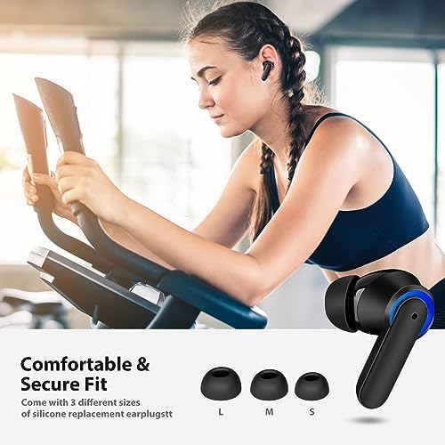 Premium Wireless Earbuds with Noise Cancelling & Bass Stereo for i Phone 16/15 Pro Max & Samsung Galaxy S25 Ultra – Superior Bluetooth 5.3 Headphones with Built-in Mic for Crystal-Clear Calls & Enhanced Comfort – Ideal for Audiophiles & On-the-Go Listening