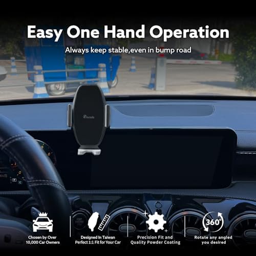 Phone Holder for Mercedes Benz A-Class 2019-2024 & GLB 2020-2025 & GLA 2021-2025 & CLA 2020-2025 & EQB 2022-2024 10.25-inch Screen Vehicle-Specific Phone Mount 360° Rotation Holder for Phones – Enhanced Compatibility and Speed
