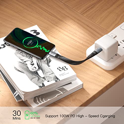 Ultra-Fast 5-Inch USB4 Thunderbolt Cable – 240 W Power Delivery, 40 Gbps Data Transfer, 8 K Video Support – Ideal USB C to USB C Solution for Mac Book, Android Auto, External SSDs & Type-C Devices (2-Pack) – Compact & Durable Design for Effortless Connectivity