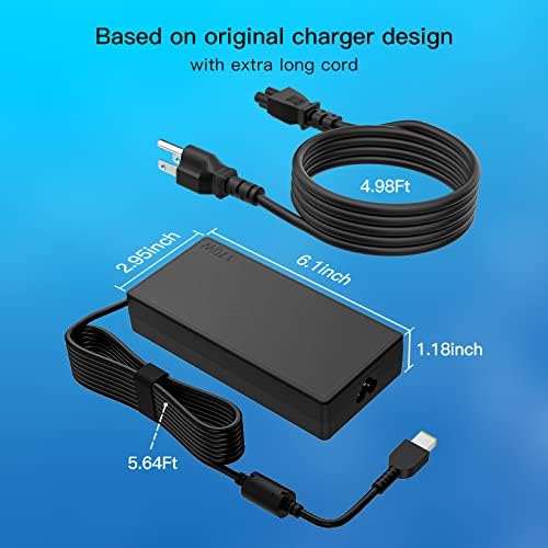 High-Performance 170 W 20 V 8.5 A Laptop Charger for Lenovo Think Pad Series – OEM Replacement Power Adapter with Enhanced Safety and Compatibility for P50, P51, P52, P53, P70, P71, P73, W540, W541, T540, P15, P17, T15 G, and More – Reliable Power Supply for Optimal Laptop Performance
