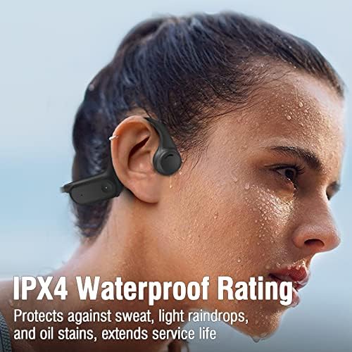 Revolutionize Your Workout with S101 Bone Conduction Headphones – Open-Ear Design, Bluetooth 5.2 Connectivity, 10-Hour Playtime, Waterproof for Running and Biking – Stay Aware and Active with Lightweight Sports Earbuds Featuring Built-In Microphone for Hands-Free Calls