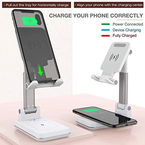 Revolutionary Dual 10 W Qi Wireless Charging Dock with Adjustable Phone Stand – Ultimate 2-in-1 Charger for i Phone 15/14/13/12/11/MAX/XS & Samsung Galaxy S21/S20/S10 – Ergonomic Design for Enhanced Viewing Experience – Perfect Desk Accessory for Home or Office – Non-Slip Base for Maximum Stability – Seamless Compatibility Across Qi-Enabled Devices – Elevate Your Workspace with Stylish Functionality and Effortless Device Access – Experience Cutting-Edge Technology and Modern Aesthetics in One Compact Solution