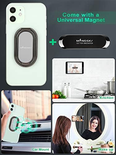 360° Rotating Phone Ring Holder with Magnetic Car Mount – Ultimate Finger Grip Stand for Smartphones and Tablets – Enhanced Stability with Durable Zinc Alloy – Versatile 2-in-1 Design for Desk and On-the-Go Use – Perfect for i Phone, i Pad, and More – Effortless Attachment and Removal – Ideal for Travel, Gaming, and Everyday Safety – High-Quality 3 M Adhesive for Secure Fit – Responsive Customer Support for Hassle-Free Experience – Compatible with Various Car Models and Surfaces – Enjoy Unmatched Convenience and Style with this Premium Phone Accessory